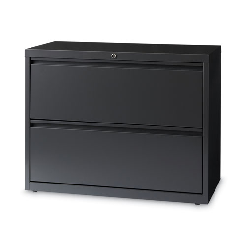 Image of Hirsh Industries® Lateral File Cabinet, 2 Letter/Legal/A4-Size File Drawers, Charcoal, 36 X 18.62 X 28