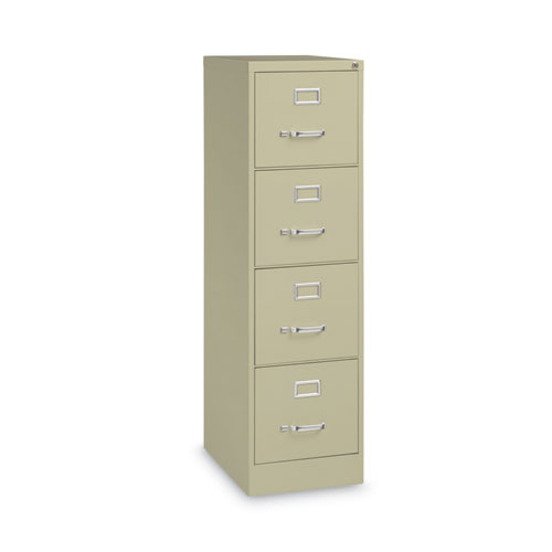 Image of Hirsh Industries® Vertical Letter File Cabinet, 4 Letter-Size File Drawers, Putty, 15 X 22 X 52