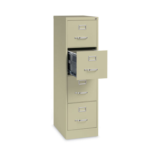 Image of Hirsh Industries® Vertical Letter File Cabinet, 4 Letter-Size File Drawers, Putty, 15 X 22 X 52