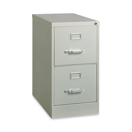 Image of Hirsh Industries® Vertical Letter File Cabinet, 2 Letter Size File Drawers, Light Gray, 15 X 26.5 X 28.37