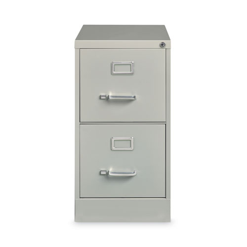 Hirsh Industries® Vertical Letter File Cabinet, 2 Letter Size File Drawers, Light Gray, 15 X 26.5 X 28.37