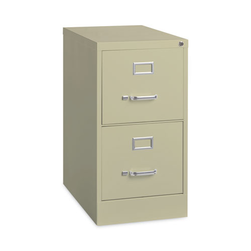 Hirsh Industries® Vertical Letter File Cabinet, 2 Letter-Size File Drawers, Putty, 15 x 22 x 28.37