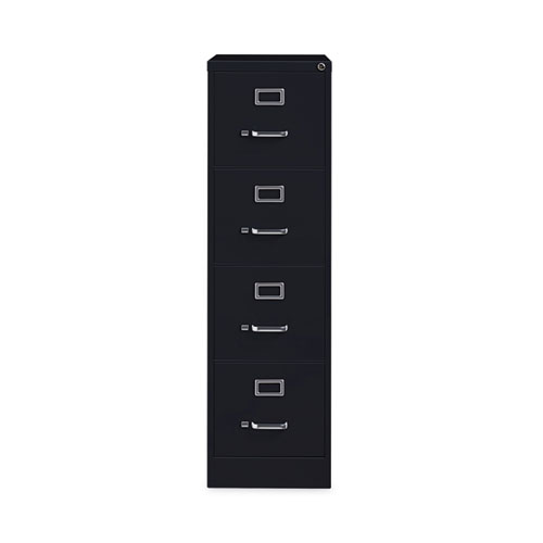 Hirsh Industries® Vertical Letter File Cabinet, 4 Letter-Size File Drawers, Black, 15 x 22 x 52