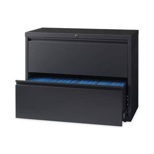 Image of Hirsh Industries® Lateral File Cabinet, 2 Letter/Legal/A4-Size File Drawers, Charcoal, 36 X 18.62 X 28