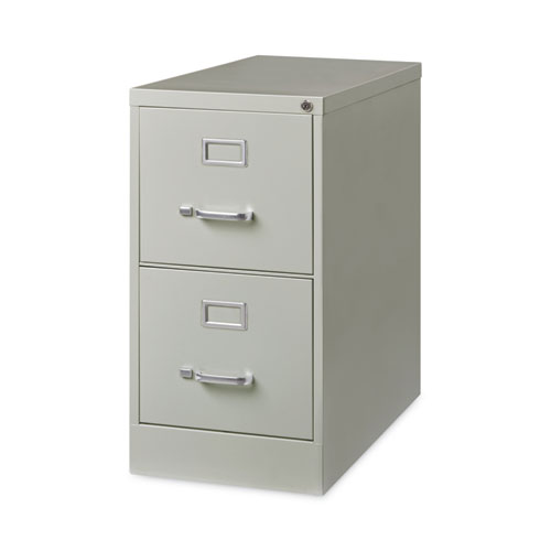 Vertical Letter File Cabinet, 2 Letter Size File Drawers, Light Gray, 15 x 26.5 x 28.37