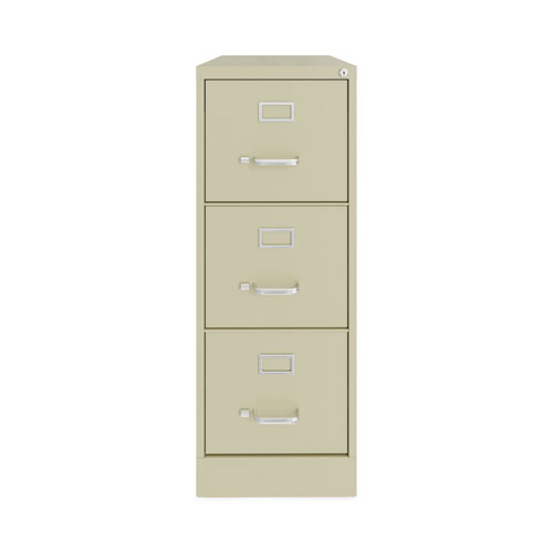 Image of Three-Drawer Economy Vertical File, Letter-Size File Drawers, 15" x 22" x 40.19", Putty