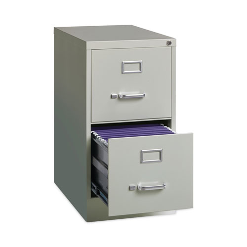 Image of Hirsh Industries® Vertical Letter File Cabinet, 2 Letter-Size File Drawers, Light Gray, 15 X 22 X 28.37