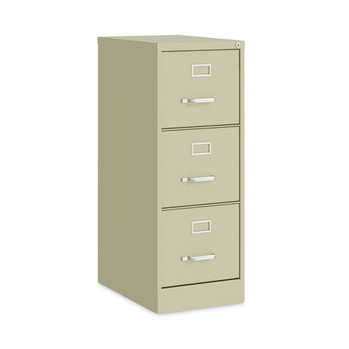 Image of Hirsh Industries® Vertical Letter File Cabinet, 3 Letter-Size File Drawers, Putty, 15 X 22 X 40.19