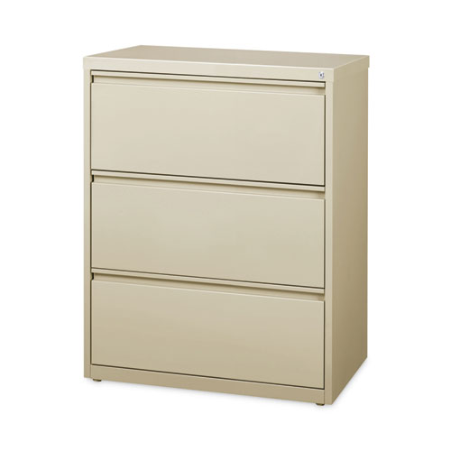 Image of Hirsh Industries® Lateral File Cabinet, 3 Letter/Legal/A4-Size File Drawers, Putty, 30 X 18.62 X 40.25