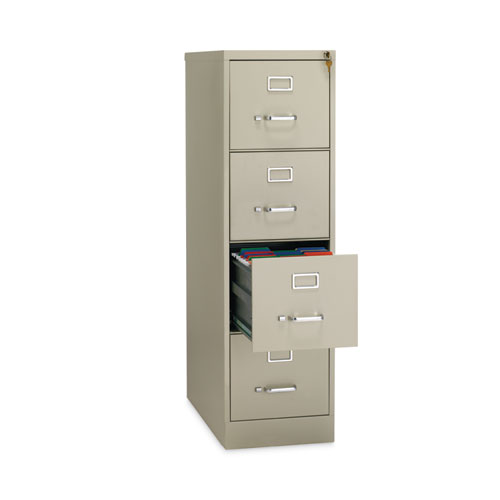 Image of Hirsh Industries® Vertical Letter File Cabinet, 4 Letter-Size File Drawers, Putty, 15 X 26.5 X 52