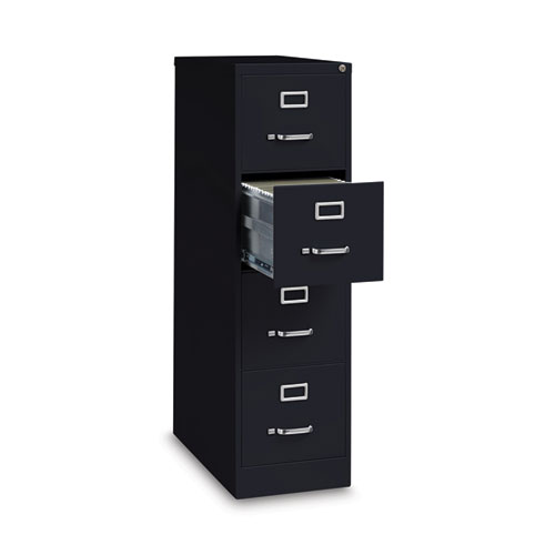 Vertical Letter File Cabinet, 4 Letter-Size File Drawers, Black, 15 x 26.5 x 52