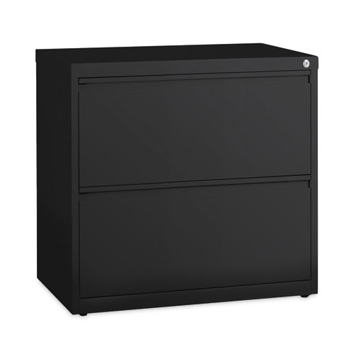 Image of Hirsh Industries® Lateral File Cabinet, 2 Letter/Legal/A4-Size File Drawers, Black, 30 X 18.62 X 28