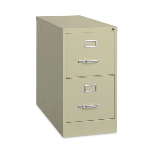 Image of Hirsh Industries® Vertical Letter File Cabinet, 2 Letter-Size File Drawers, Putty, 15 X 26.5 X 28.37