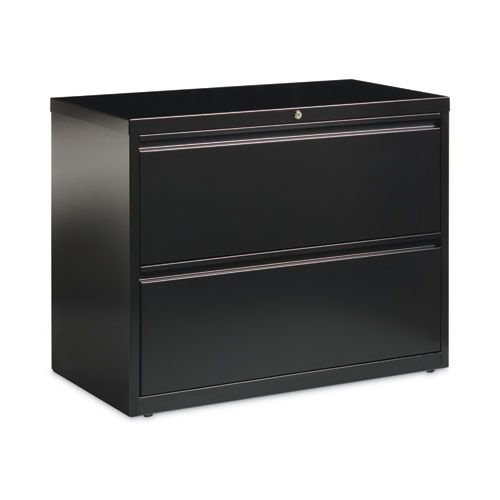 Hirsh Industries® Lateral File Cabinet, 2 Letter/Legal/A4-Size File Drawers, Black, 36 X 18.62 X 28