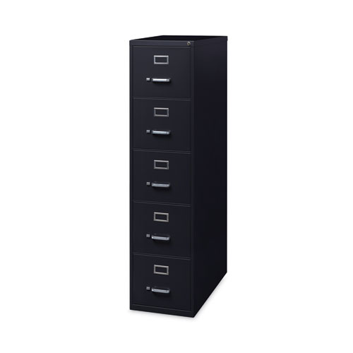 Vertical Letter File Cabinet, 5 Letter-Size File Drawers, Black, 15 x 26.5 x 61.37