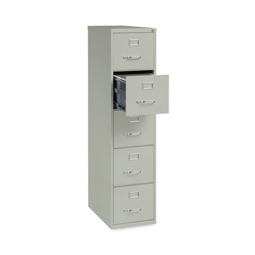 Image of Hirsh Industries® Vertical Letter File Cabinet, 4 Letter-Size File Drawers, Light Gray, 15 X 26.5 X 61.37
