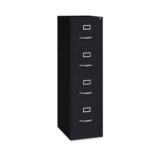 Image of Hirsh Industries® Vertical Letter File Cabinet, 4 Letter-Size File Drawers, Black, 15 X 22 X 52