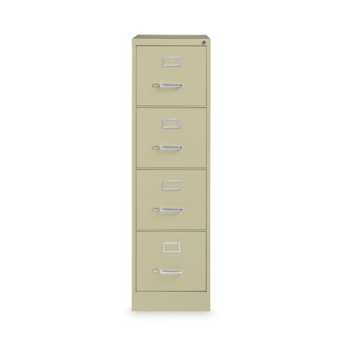 Hirsh Industries® Vertical Letter File Cabinet, 4 Letter-Size File Drawers, Putty, 15 x 22 x 52