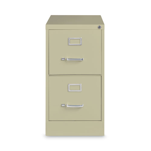 Hirsh Industries® Vertical Letter File Cabinet, 2 Letter Size File Drawers, Light Gray, 15 x 26.5 x 28.37