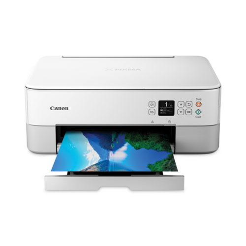 Image of Canon® Pixma Tr7020A Wh Wireless All-In-One Inkjet Printer, Copy/Print/Scan, White
