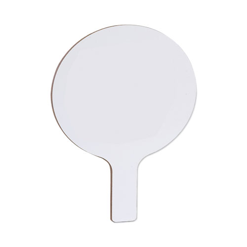 Dry Erase Paddle, 9 x 5, White Surface, 12/Pack