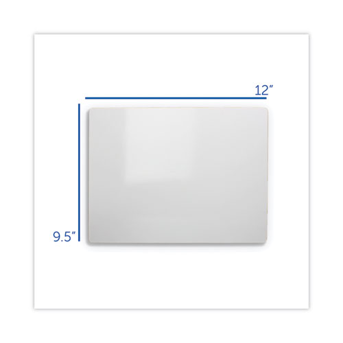 Dry Erase Board, 12 x 9.5, White Surface, 12/Pack
