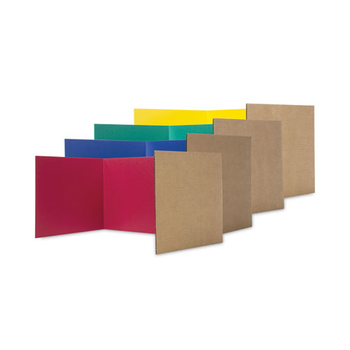 Image of Flipside Study Carrel, 48 X 18, Assorted Colors, 24/Pack