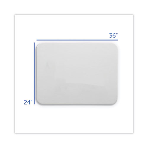 Magnetic Dry Erase Board, 36 x 24, White Surface