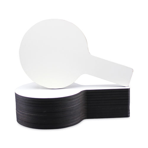 Image of Flipside Dry Erase Paddle, 9 X 5, White Surface, 12/Pack