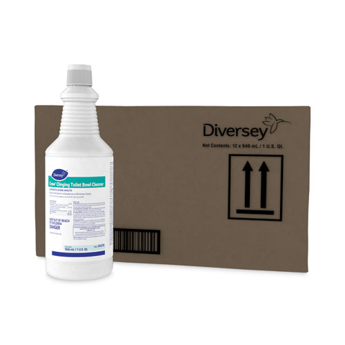 Image of Diversey™ Crew Clinging Toilet Bowl Cleaner, Floral Scent, Liquid, 1 Qt. Bottle, 12/Ct