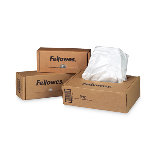 Image of Fellowes® Shredder Waste Bags, 50 Gal Capacity, 50/Carton
