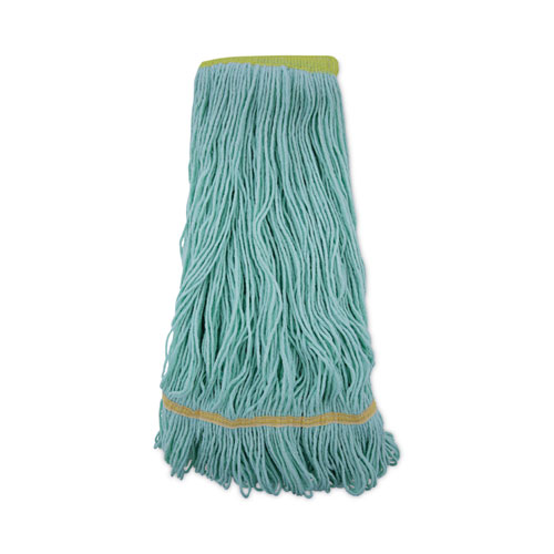 Boardwalk® Ecomop Looped-End Mop Head, Recycled Fibers, Extra Large Size, Green