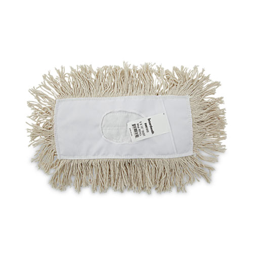 Boardwalk® Mop Head, Dust, Cotton, 12 x 5, White