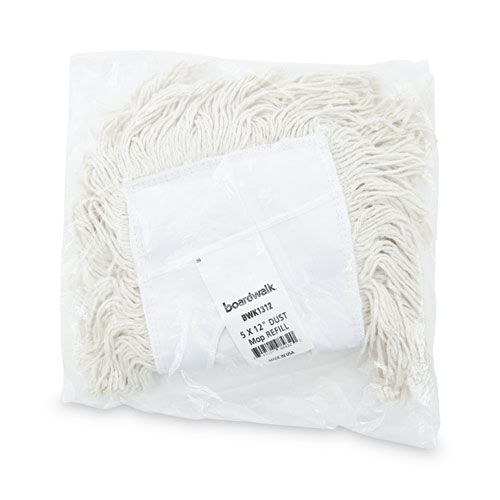 Image of Boardwalk® Mop Head, Dust, Cotton, 12 X 5, White