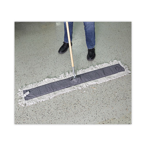 Image of Boardwalk® Clip-On Dust Mop Frame, 48W X 5D, Zinc Plated