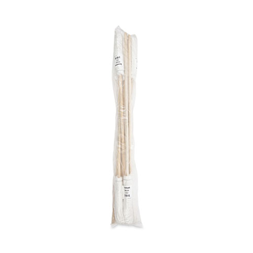 Handle/Deck Mops, #12 White Rayon Head, 48" Natural Wood Handle, 6/Pack