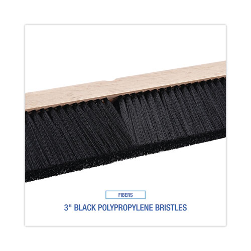 Image of Boardwalk® Floor Brush Head, 3" Black Polypropylene Bristles, 36" Brush