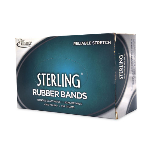 Image of Alliance® Sterling Rubber Bands, Size 19, 0.03" Gauge, Crepe, 1 Lb Box, 1,700/Box