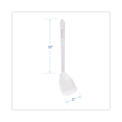 Image of Boardwalk® Cone Bowl Mop, 10" Handle, 2" Mop Head, White, 25/Carton