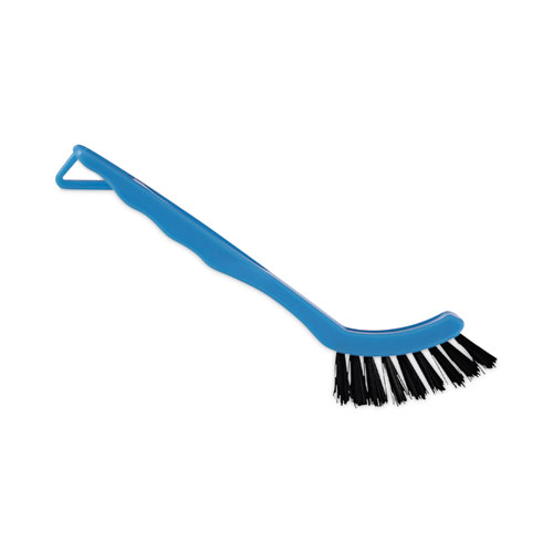 Image of Boardwalk® Grout Brush, Black Nylon Bristles, 8.13" Blue Plastic Handle