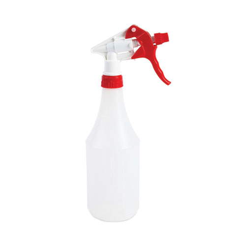Image of Boardwalk® Trigger Sprayer 250, 8" Tube, Fits 16-24 Oz Bottles, Red/White, 24/Carton