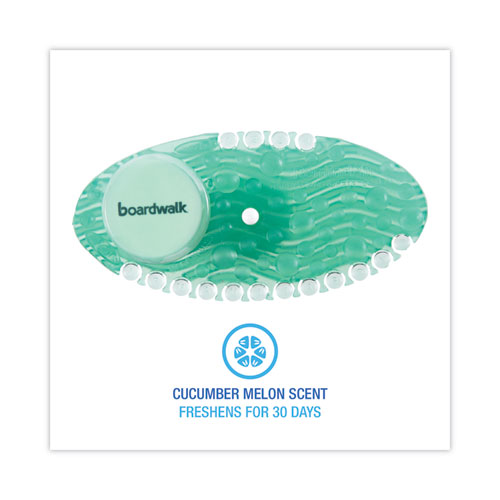 Image of Boardwalk® Curve Air Freshener, Cucumber Melon, Solid, Green, 10/Box
