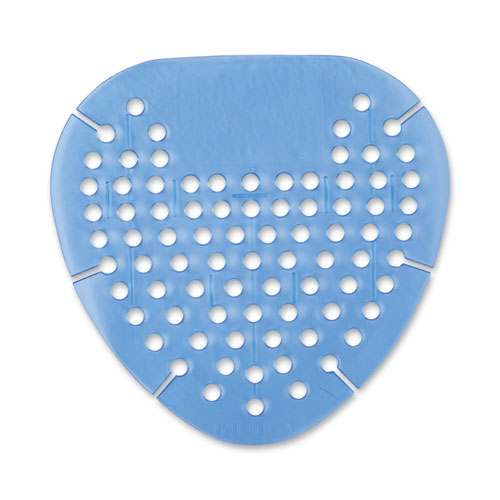 Image of Boardwalk® Gem Urinal Screens, Cotton Blossom Scent, Blue, 12/Box