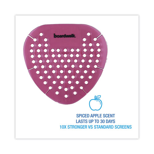 Image of Boardwalk® Gem Urinal Screens, Spiced Apple Scent, Red, 12/Box