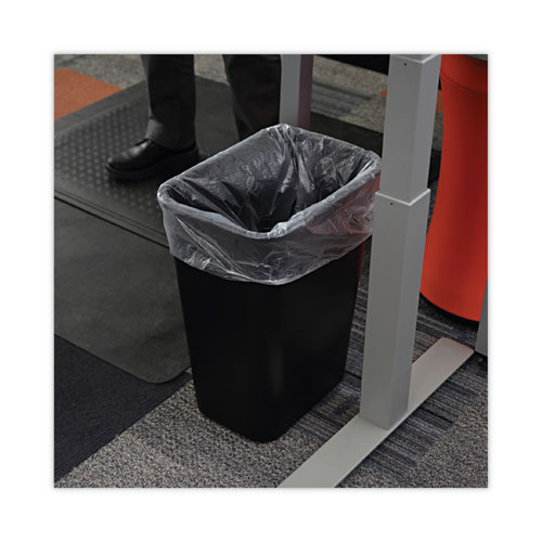 Image of Boardwalk® Soft-Sided Wastebasket, 41 Qt, Plastic, Black