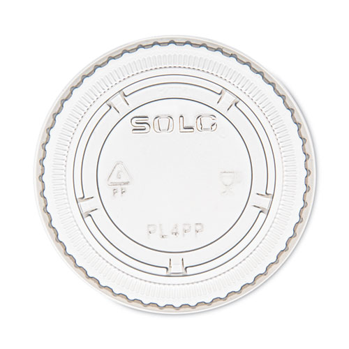 Portion/Souffle Cup Lids, Fits 3.25 oz/4 oz/5.5 oz Portion Containers, Plastic, Clear, 125/Sleeve, 20 Sleeves/Carton