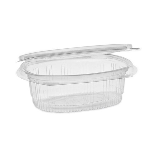 clear vented disposable plastic PET hinged lid fresh fruit containers
