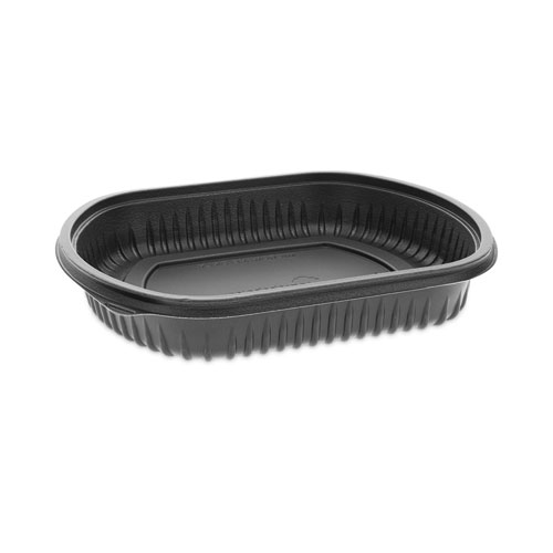 Pactiv Evergreen Clearview Micromax Microwavable Container, 36 Oz, 9.38 X 8 X 1.5, Black, Plastic, 250/Carton