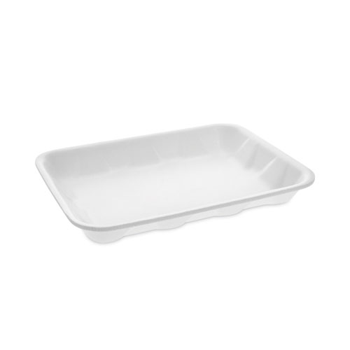 Image of Meat Tray, #4D, 9.5 x 7 x 1.25, White, Foam, 500/Carton