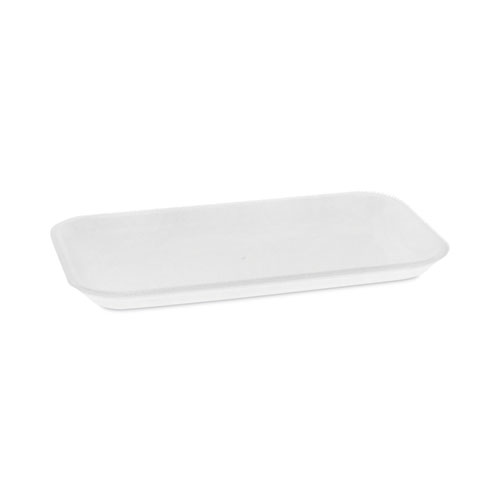 Image of Supermarket Tray, #17, 8.3 x 4.8 x 0.65, White, Foam, 1,000/Carton